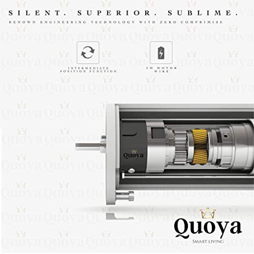 Quoya QL500 Smart Curtains System, Electric Curtain Track with Automated Rail【Motorized and Adjustable Tracks/Rod/Pole (up to 3 metres 】【WiFi Motor compatible with Alexa,Google,Siri】